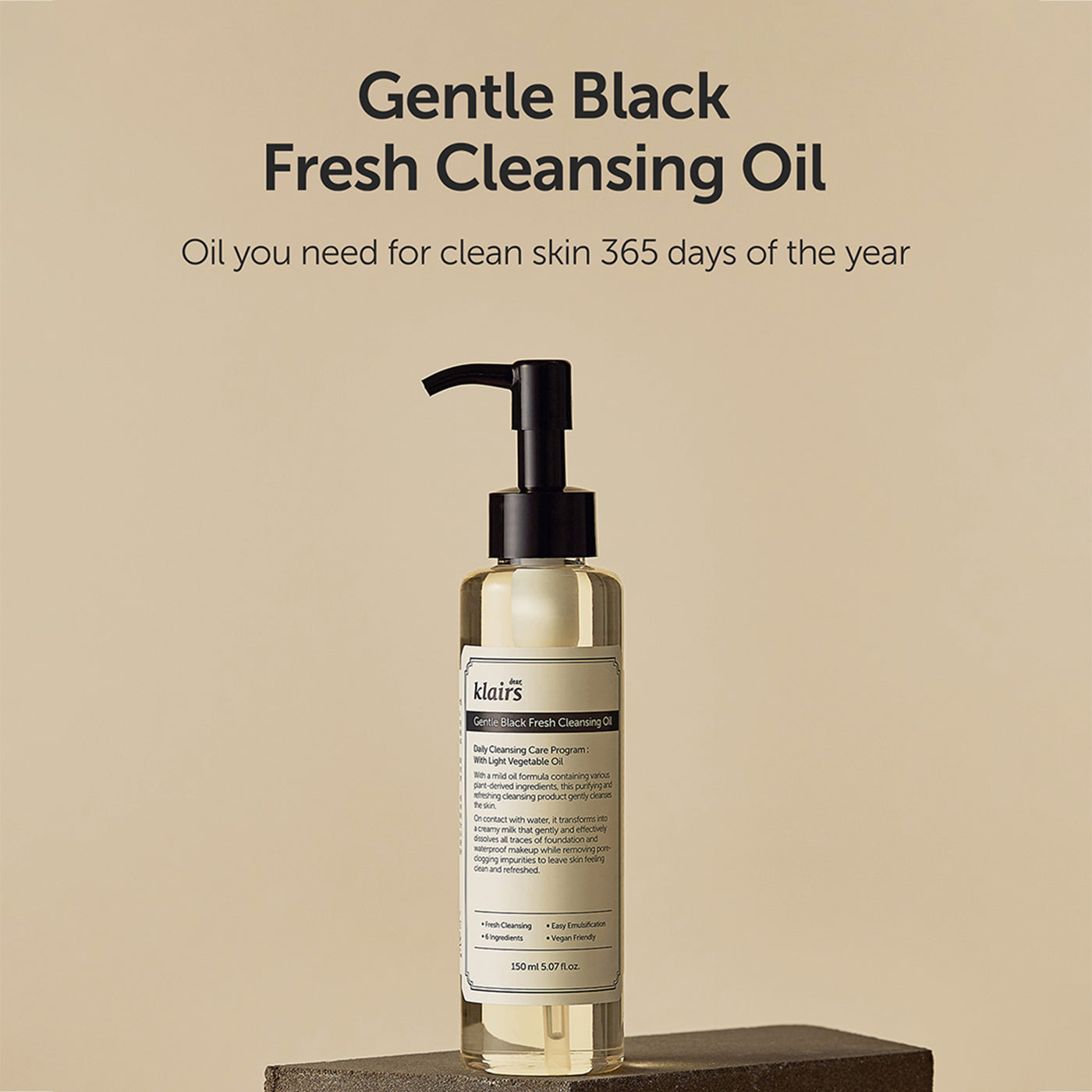 Klairs Gentle Black Fresh Cleansing Oil