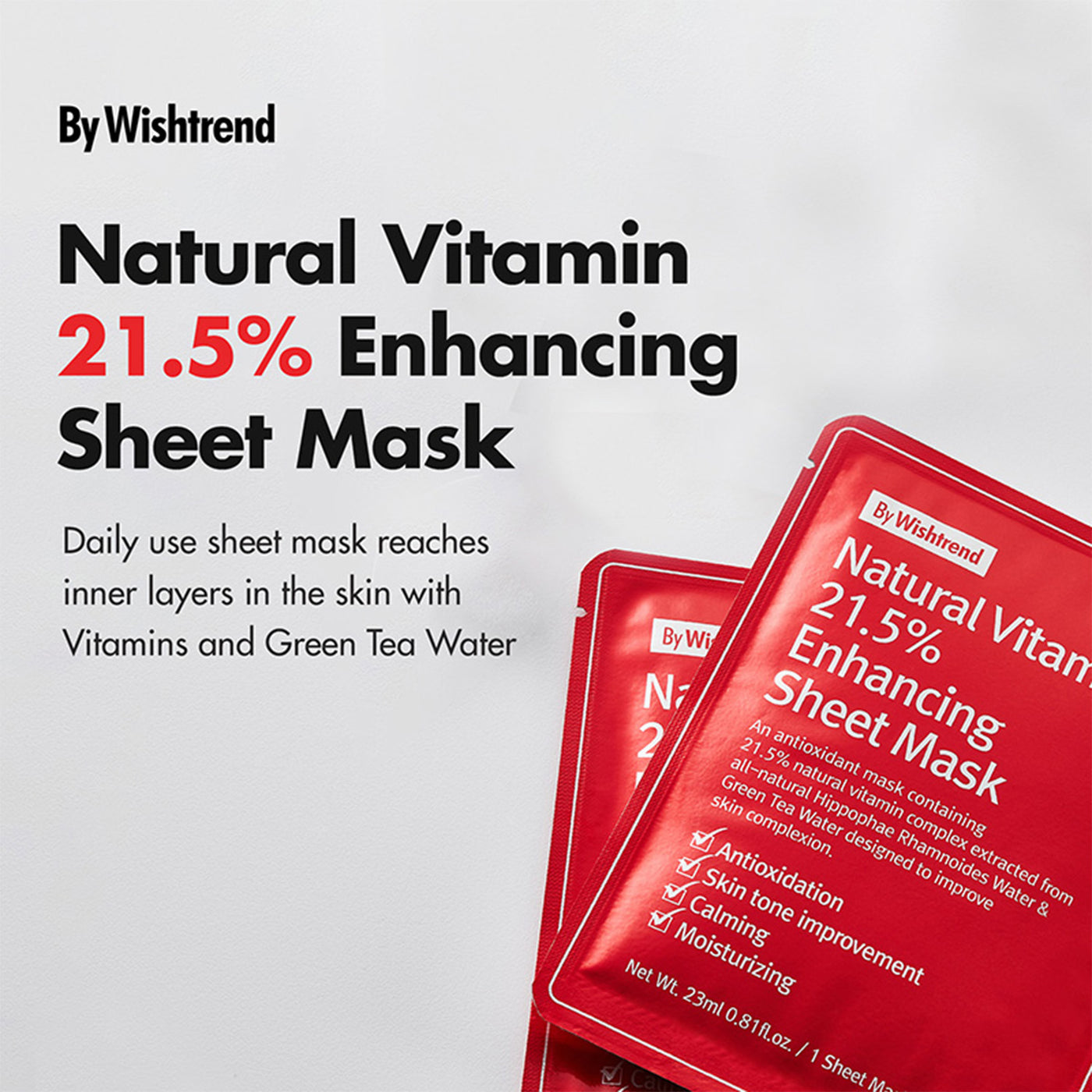 By Wishtrend Natural Vitamin 21.5% Enhancing Sheet Mask