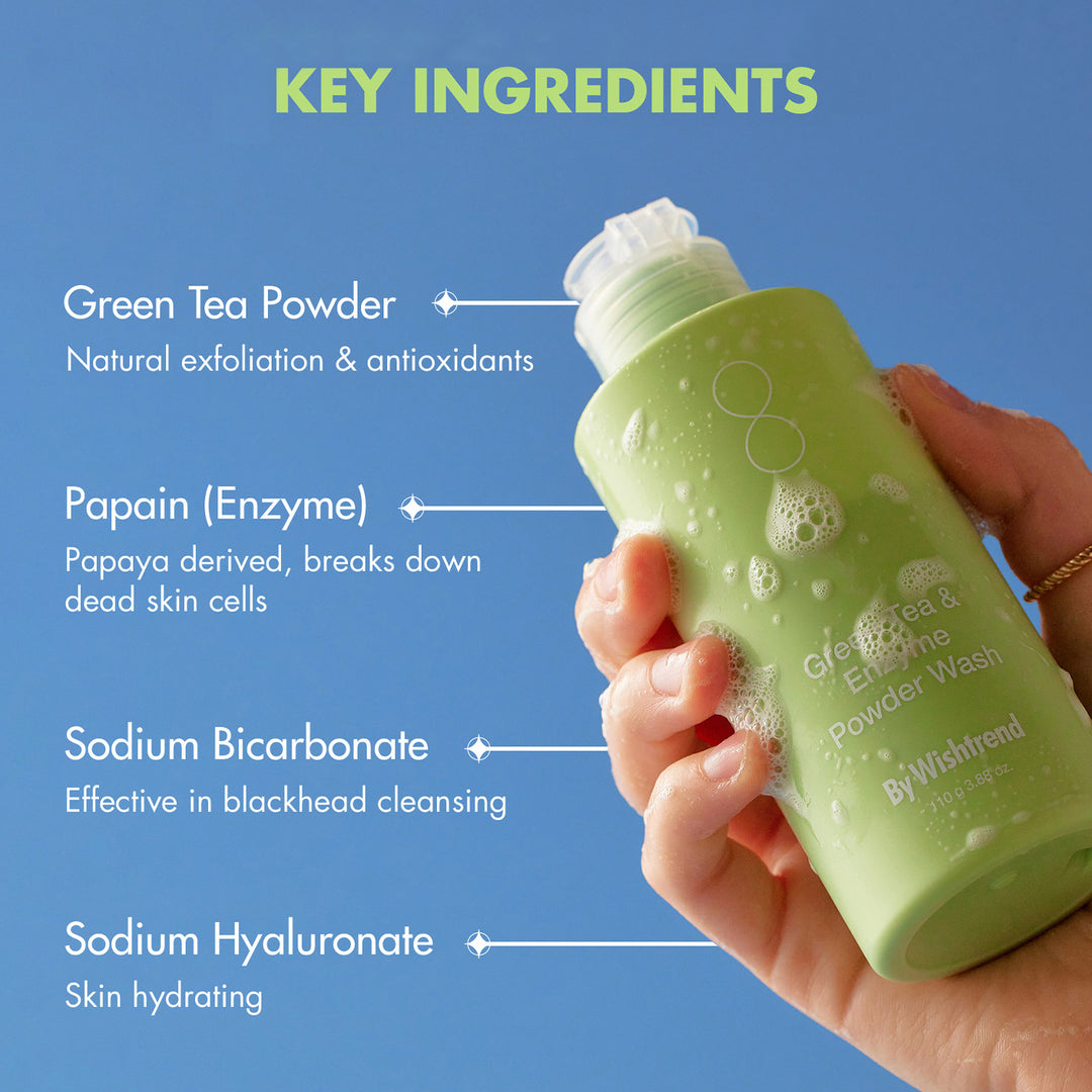 By Wishtrend Green Tea & Enzyme Powder Wash – Limese India