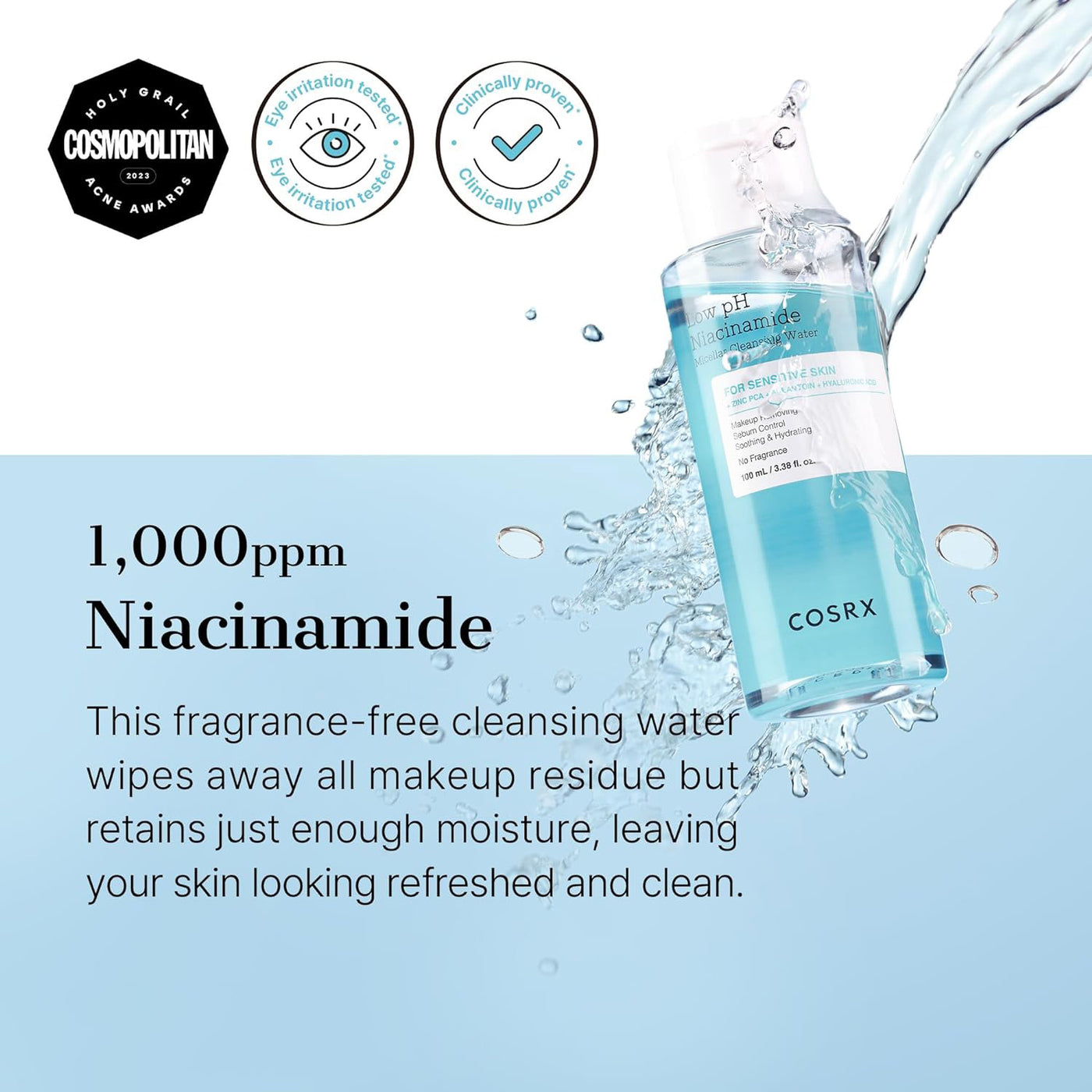 COSRX Low pH Niacinamide Micellar Cleansing Water