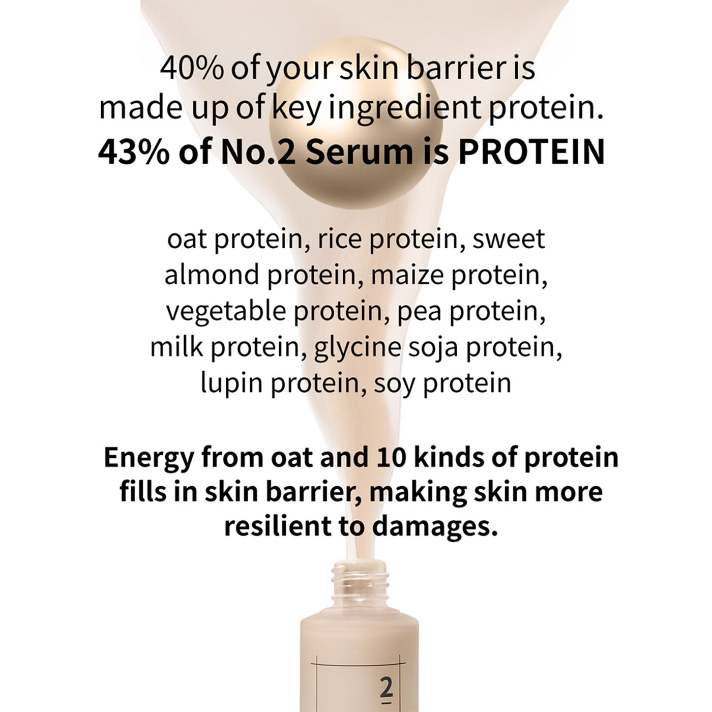 Numbuzin No.2 Protein 43% Creamy Serum