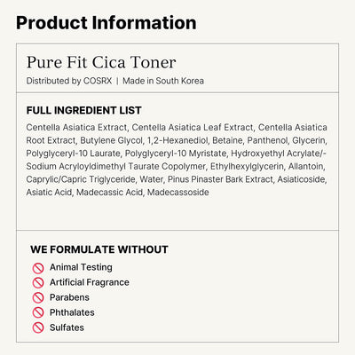 Cosrx Pure Fit Cica Toner