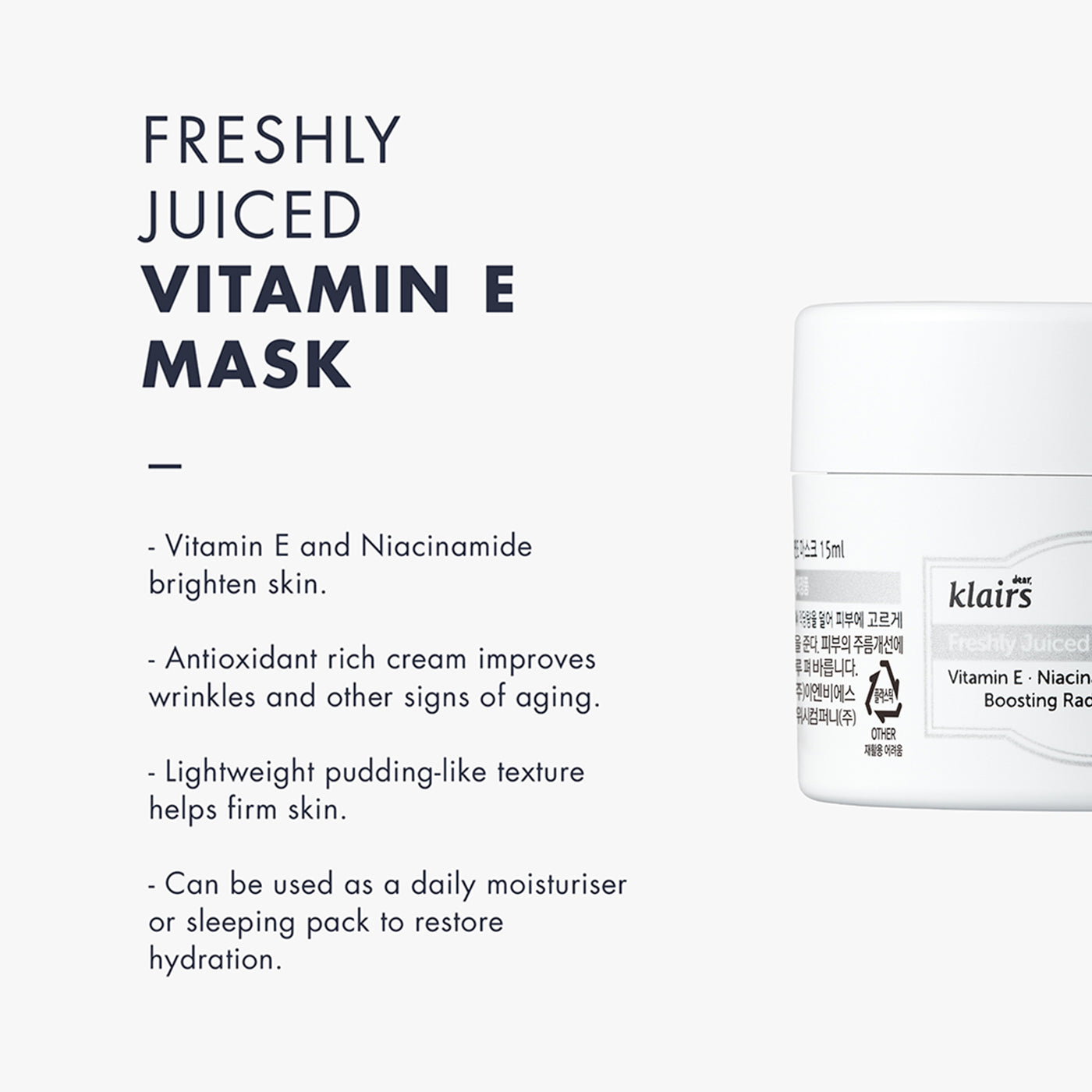 Klairs Freshly Juiced Vitamin E Mask Mini 15 ml