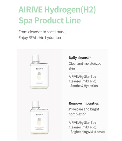AIRIVE Airy Skin Spa Cleanser - Mild acidic pH + Soothe & Hydrate (50g)