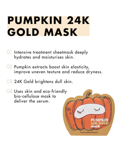 Too Cool For School Pumpkin 24K Gold Mask
