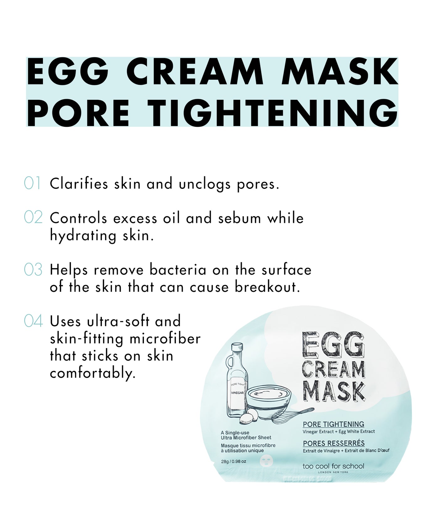 Too Cool For School Egg Cream Mask Pore Tightening